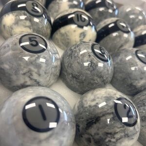 Ambassador Samurai Premium Marble Swirl Billiard Pool Table Ball Set